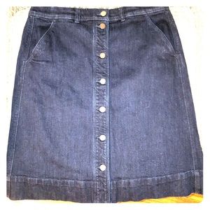 Size 12 Ann Taylor Factory Button Down Denim Skirt